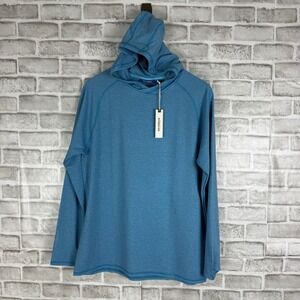 Devereux Mens Lay-Low Hoodie Turkish Blue RD 2107 Performance Pullover MEDIUM